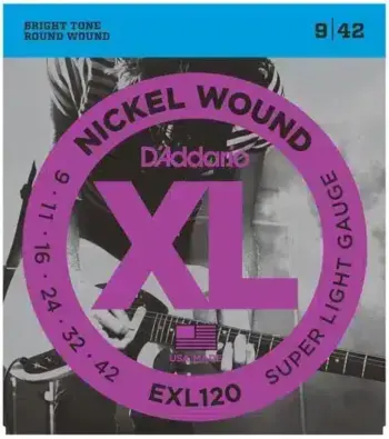 D’Addario EXL120 Nickel Wound, Super Light Guage, 09-42
