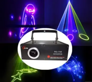 Outdoor DJ Lighting 500MW RGB Full Color Animation Laser DMX Light
