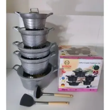 12 Piece Bosch Cookware Set with Silicone Lids