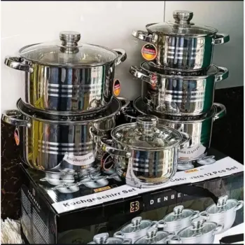12PC Edenberg Stainless Steel Sufurias