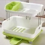 2 Tier Plastic Dish Rack 