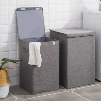 Cotton Laundry Basket with Cover