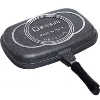 Dessini Granite Marble Non-Stick Double Grill Pan