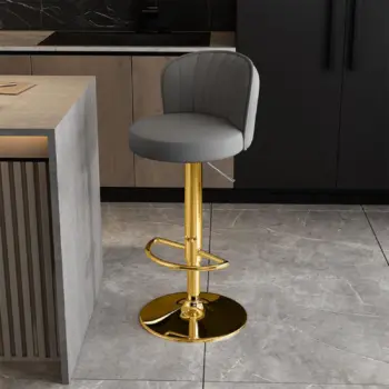 Luxury European Leather Bar Chair