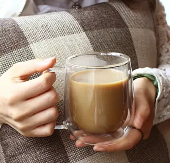 Double Wall High Borosilicate Glass Mug