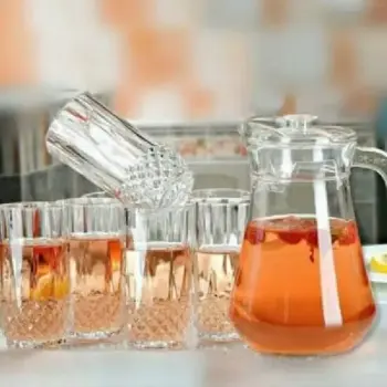 Luminarc Glass Jug Set with 6 Long Glasses