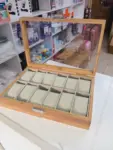 12 Slot Wooden Watch Organizer
