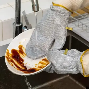 Waterproof Lining Multi Use Steel Wire Dishwashing Gloves