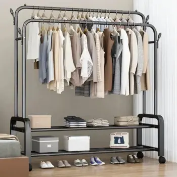 Double Pole Clothing Rack