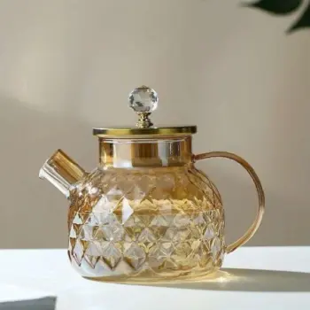 Diamond Texture Surface Glass Kettle