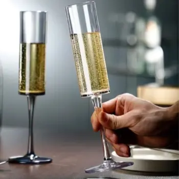 Elegant Crystal Champagne Glass Flutes