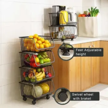 Metallic 4Tier Vegetable rack