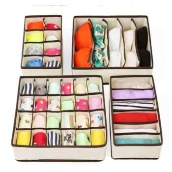 4Pcs Innerwear Organizers With Dividers