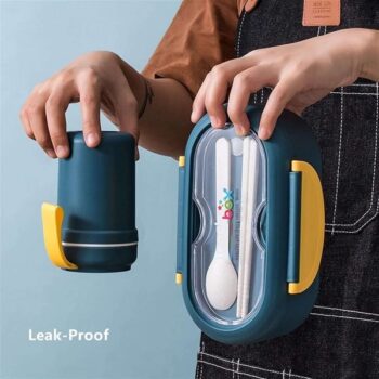 Leakproof Microwave Bento Box 900ml + 500ml cup