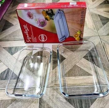 2pc Sets Bake Pans glass