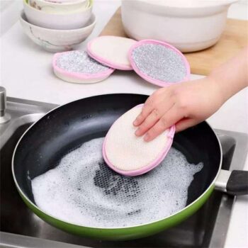 5Pcs Double Side Dishwashing Sponge