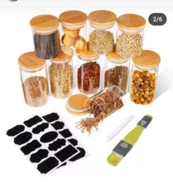 Glass Canisters 12pcs