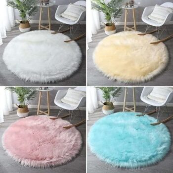 Faux Fur Soft Round Fluffy Rug