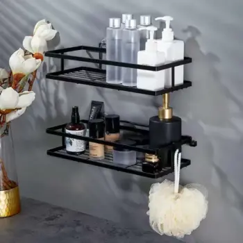 2Pcs Rectangular Bathroom Shower Caddy
