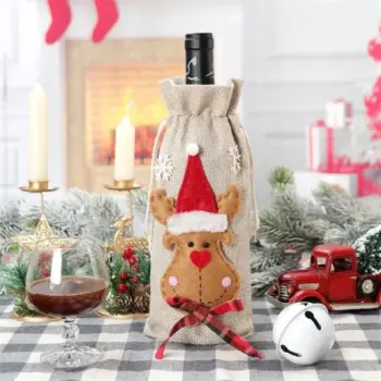 Christmas Santa Snowman Wine Bottle Sleeve /Wine Bottle Gift Bag