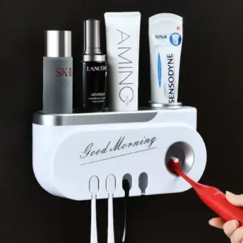 Good Morning Toothpaste and Toothbrush Holder
