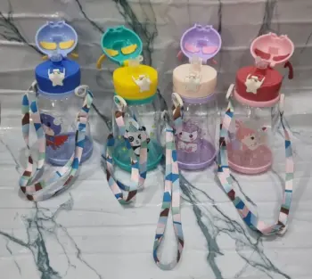 500ml Star Cartoon Straw Baby Bottle