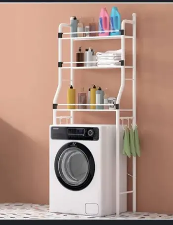 Metallic 3 layer Over The Toilet Rack 