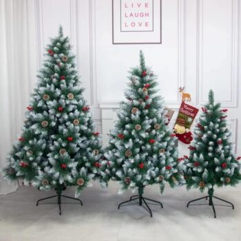 Christmas Tree with Pine Cones and Berries