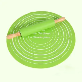 Silicone Baking Mat with Rolling Pin Set 