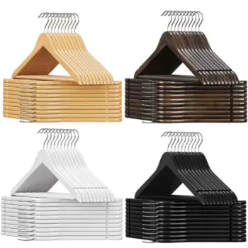 Wooden Clothes Hangers (Set of 10 Pieces)