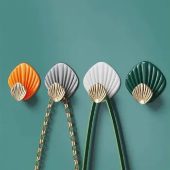 4Pcs Creative Shell Shape Wall Hanging Hook