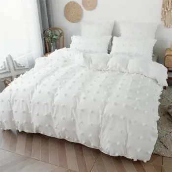 3pcs Set White Duvet Cover