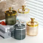  Luxury Cute Bear Cotton Swab Storage Box