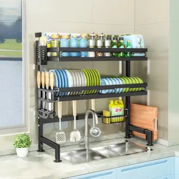  2 Layer Over the Sink Dish Drainer