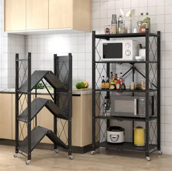 Foldable Movable Metallic Storage Rack