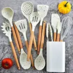 Unique White Marble Silicone Spoon Set