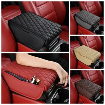  Universal Car Armrest Pad with Side Storage 