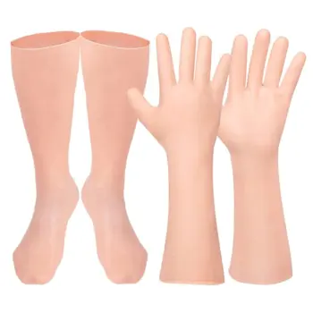 1Pair Silicone Moisturizing Gloves