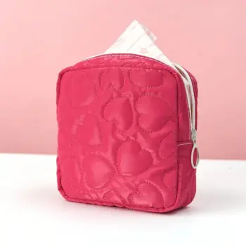 Candy Color Square Glossy Cosmetic Bag