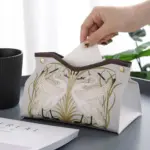 PU Leather Tissue Box Organizer