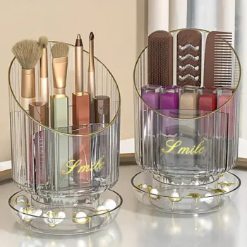 Rotating Makeup Brush Bucket