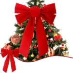 Large Red Velvet Christmas Bow