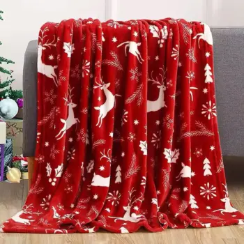 Flannel Christmas Throw Blanket
