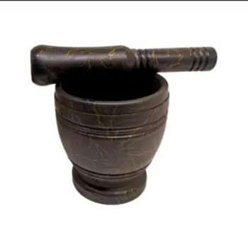 Black Marble Design Pestle and Mortar