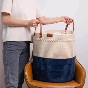 Cotton Rope Storage Basket with Handles