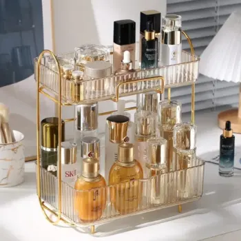 Acrylic Double-Layer Cosmetic Organizer