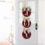 Christmas Wreaths with Joy Sign