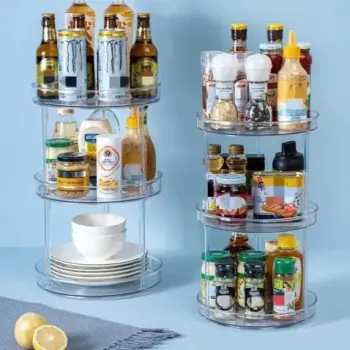 3-Layer 360° Rotation Cabinet Turntable Organizer/Lazy Susan
