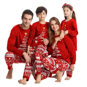New Family Red Matching Christmas Pajamas Outfit