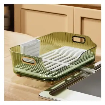 Golden Handle Acrylic Bowl Rack